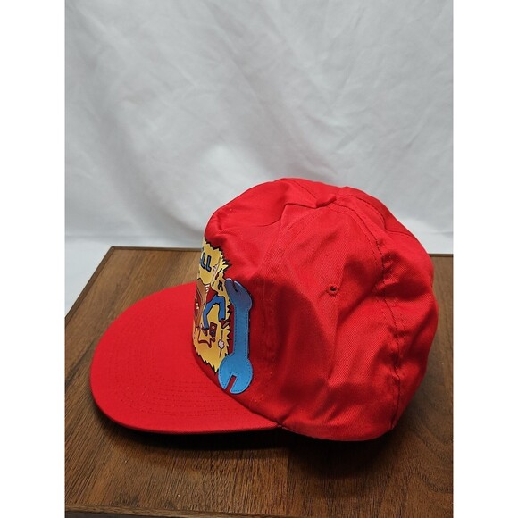 Vintage 80s 90s Don't Worry I'll Fix it Red Funny Hat Cap Snapback Dad Novelty - Picture 4 of 11